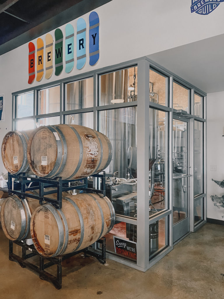 View of brewing area at bold republic brewing co.